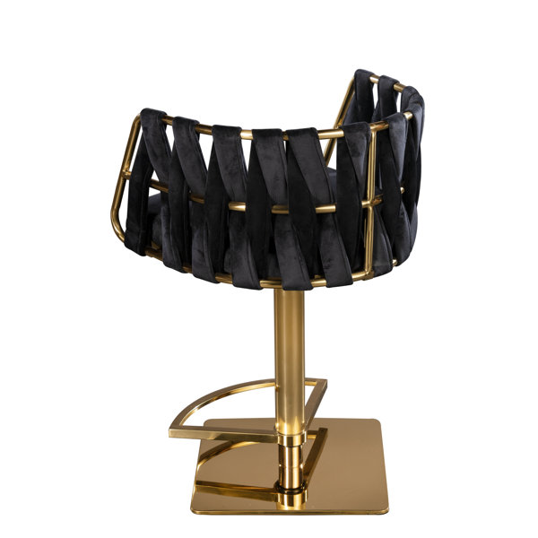 Everly Quinn Cady Swivel Adjustable Height Bar Stool & Reviews Wayfair